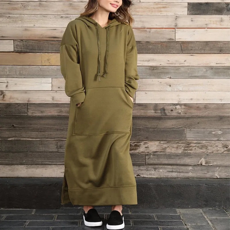 Ayah Hooded Long Dress