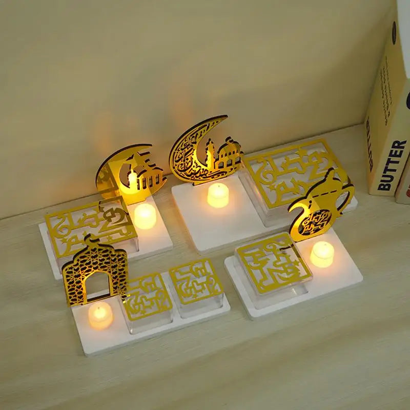 Wooden Moon Star Mini Tray Muslim