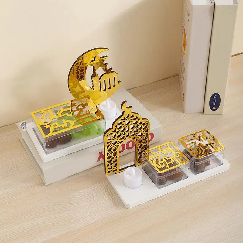 Wooden Moon Star Mini Tray Muslim